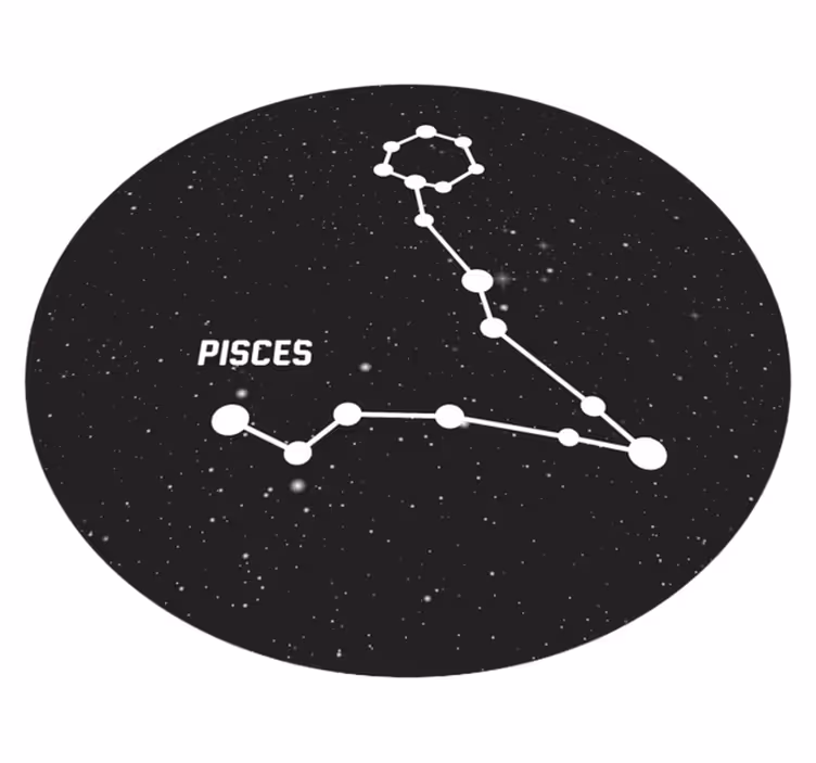 Alfombra vinílica de estrellas constelación de piscis - TenVinilo