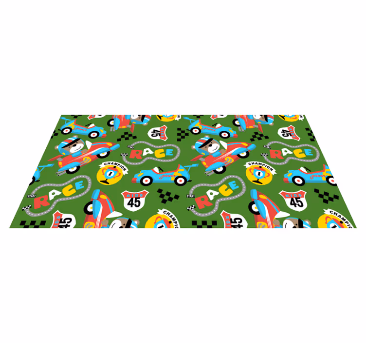 Alfombra de vinilo infantil alfombra de vinilo circuito fórmula 1 - TenVinilo