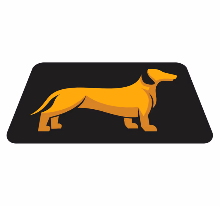 Aflombra vinílica animales Perro de forma básica - TenVinilo