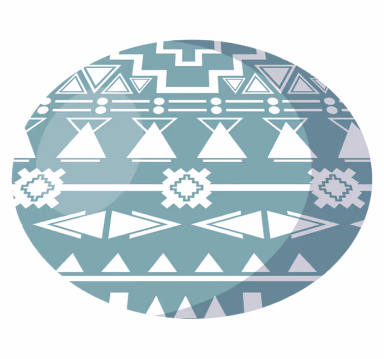 Alfombra vinílica geométrica geometría tribal - TenVinilo
