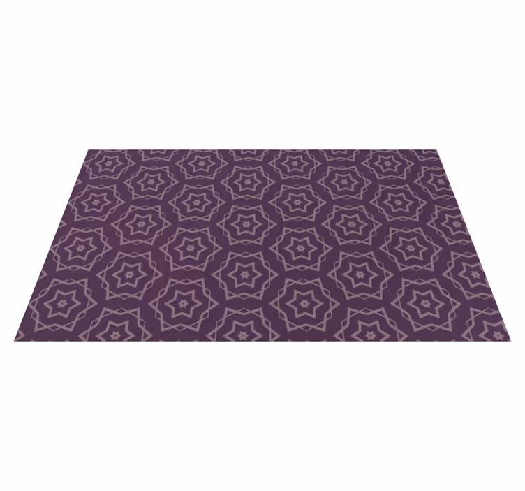 Alfombra vinílica geométrica patrón simétrico - TenVinilo