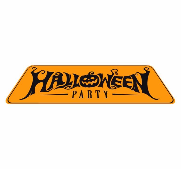 Alfombra vinílica Halloween pancarta festiva de halloween - TenVinilo