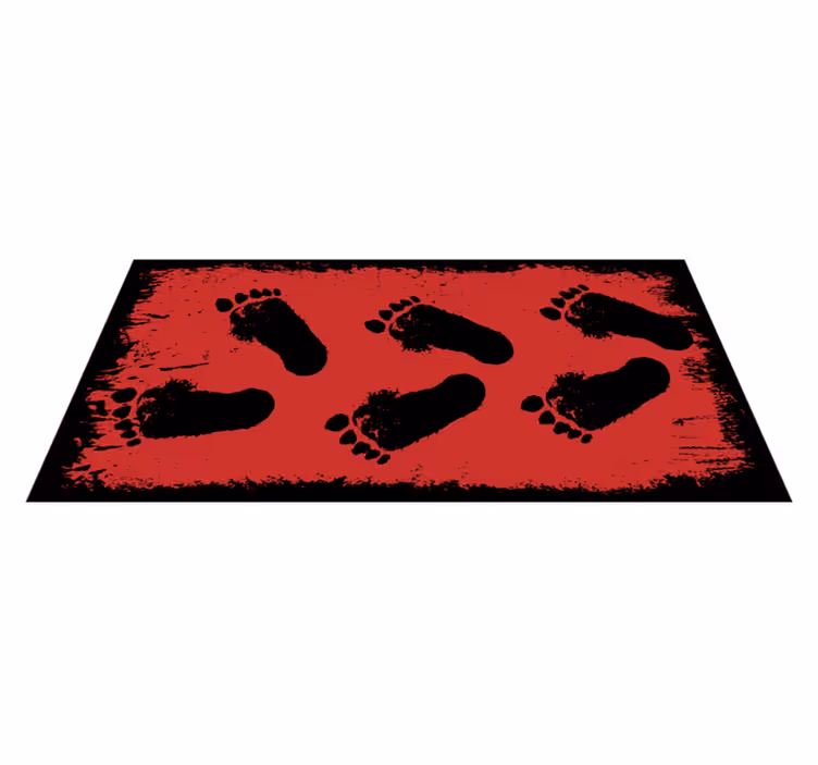 Alfombra vinilo pasillo Huellas de sangre - TenVinilo