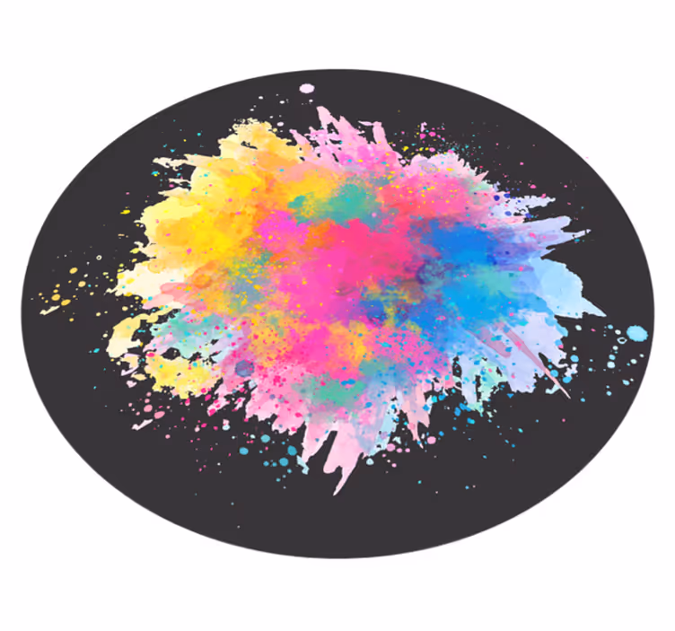 Alfombra vinílica imitación explosión de color - TenVinilo