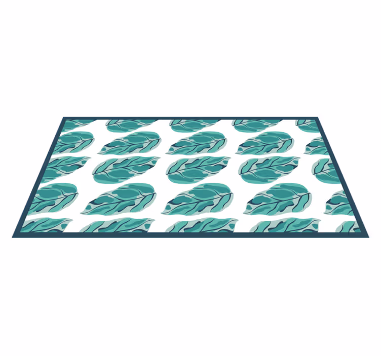 Alfombra vinílica flores botánico frondoso - TenVinilo