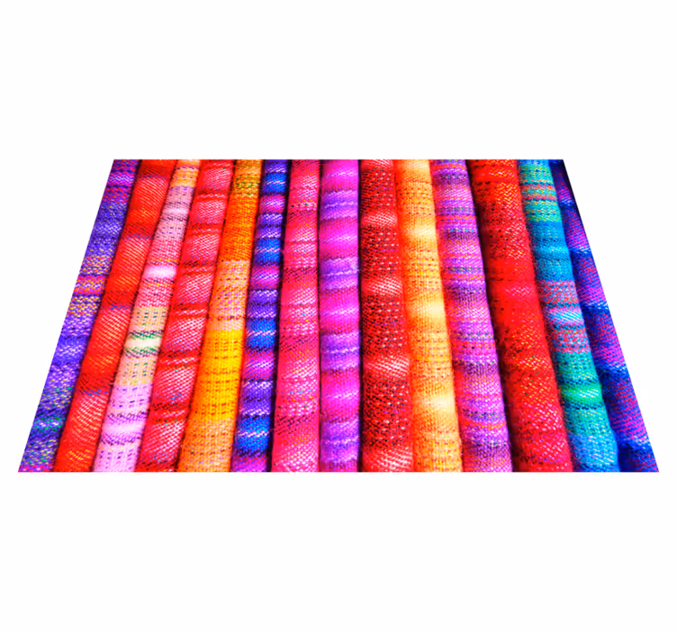 Alfombra vinílica rayas Rollo de tela de colores - TenVinilo