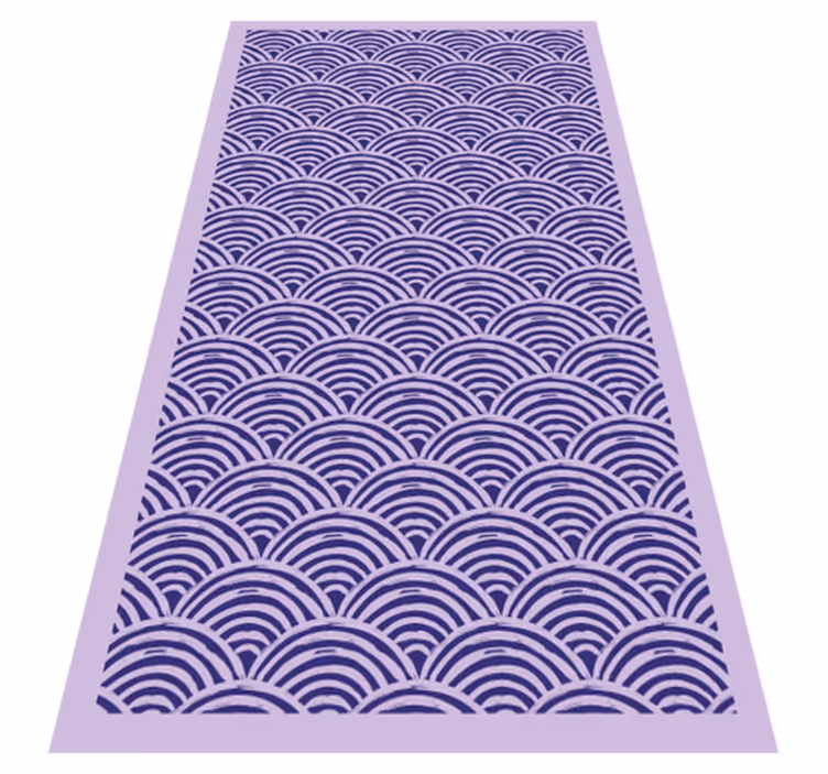 Alfombra vinílica geométrica patrón de línea ondulada - TenVinilo