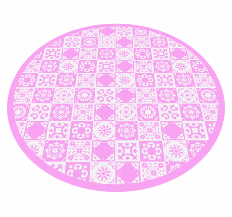 Alfombra vinílica mandala círculo inspirado en mandala - TenVinilo