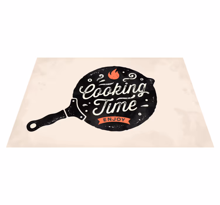 Alfombra vinilo cocina Hora de cocinar - TenVinilo