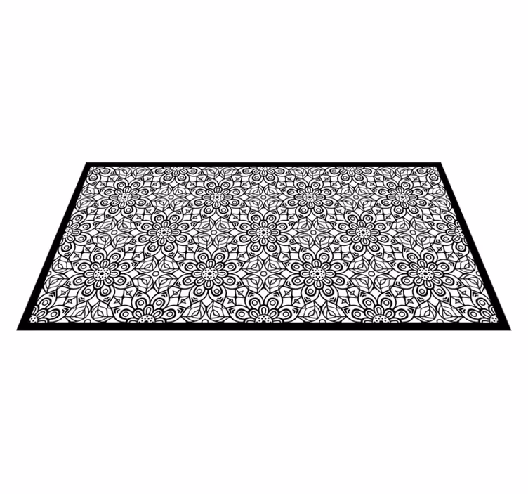 Alfombra vinílica geométrica mandalas intrincados - TenVinilo