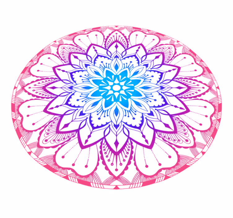 Alfombra vinílica mandala circular morada - TenVinilo