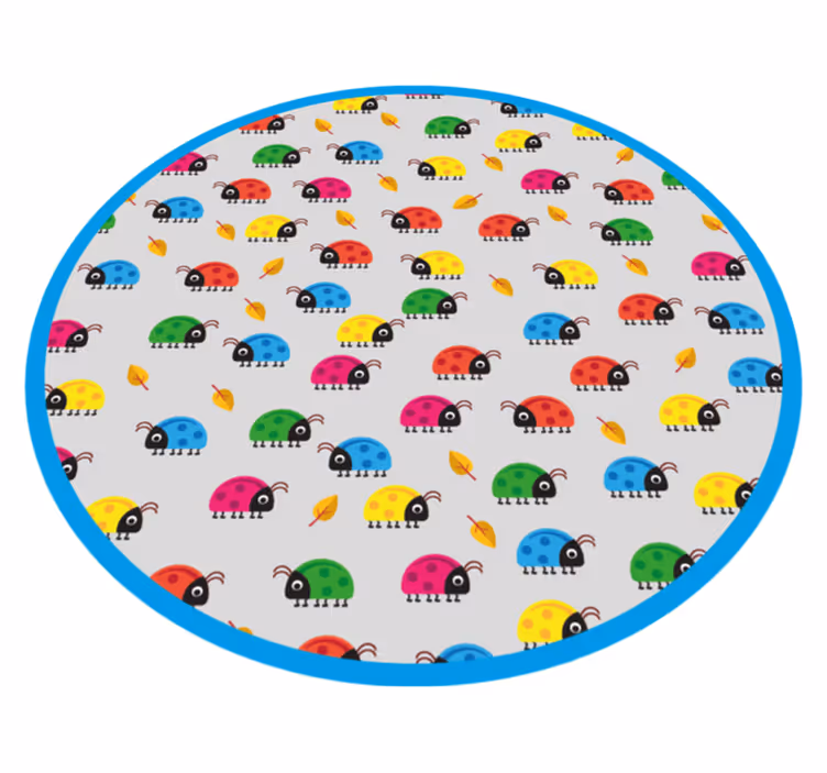 Alfombra vinílica infantil círculo de coches coloridos - TenVinilo