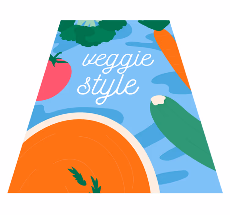 Alfombra vinílica frase decoración estilo vegetariano - TenVinilo