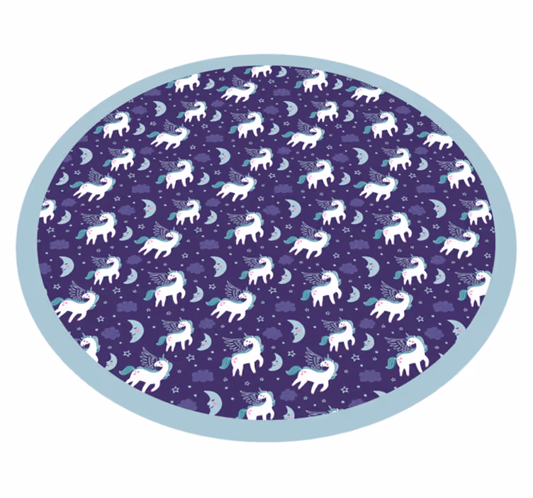 Alfombra vinílica animal elegantes unicornios - TenVinilo