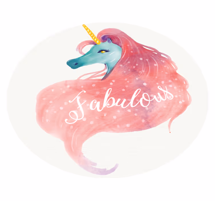 Alfombra vinílica bebé fabuloso unicornio - TenVinilo