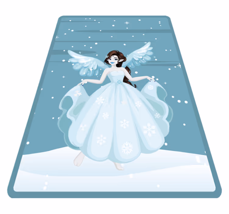 Alfombra vinílica étnica diosa griega invierno - TenVinilo