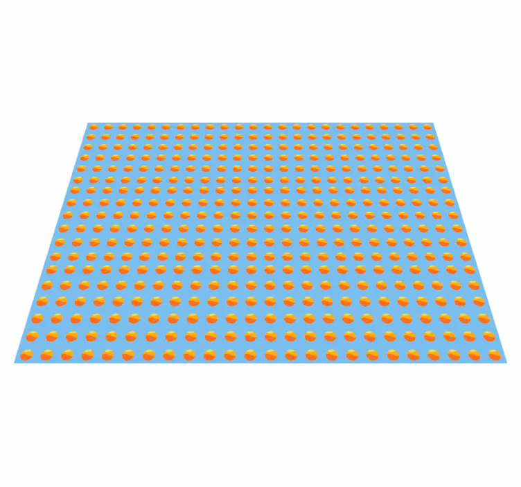 Alfombra vinílica imitación madera patrón naranjas soleadas - TenVinilo