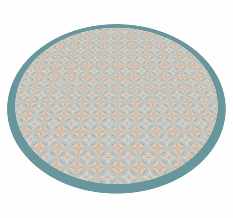 Alfombra vinílica nórdica Estilo nórdico con círculos - TenVinilo