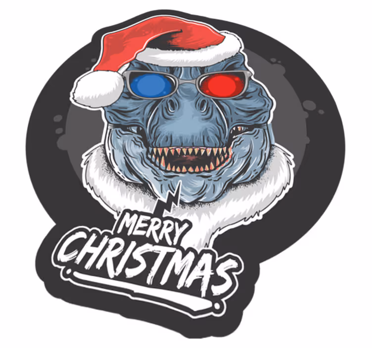 Alfombra vinílica navidad alegría festiva del monstruo - TenVinilo