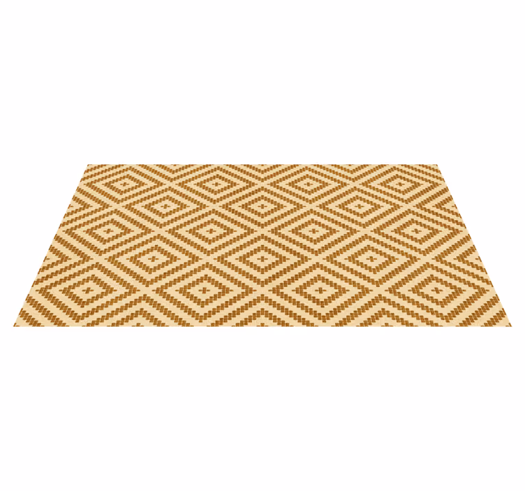 Alfombra vinílica geométrica estilo con textura de diamante - TenVinilo