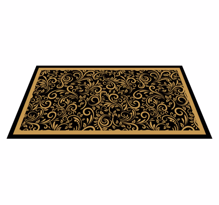 Alfombra vinílica vintage patrones de remolinos adornados - TenVinilo