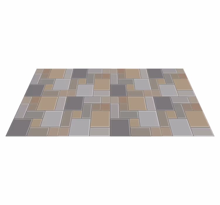 Alfombra vinílica hidráulica azulejos 3D - TenVinilo
