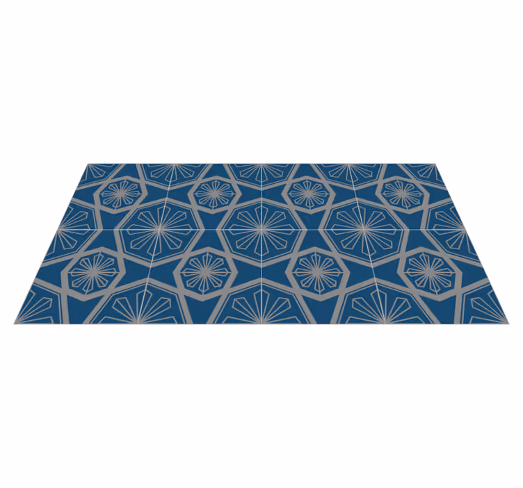 Alfombra vinílica textura cemento gris azul - TenVinilo