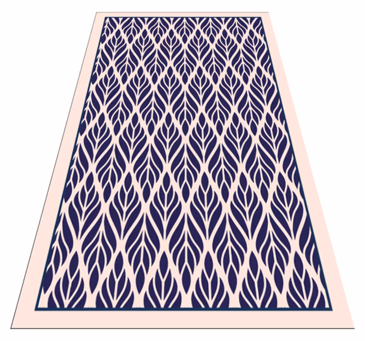 Alfombra vinílica geométrica patrón de hoja angular - TenVinilo