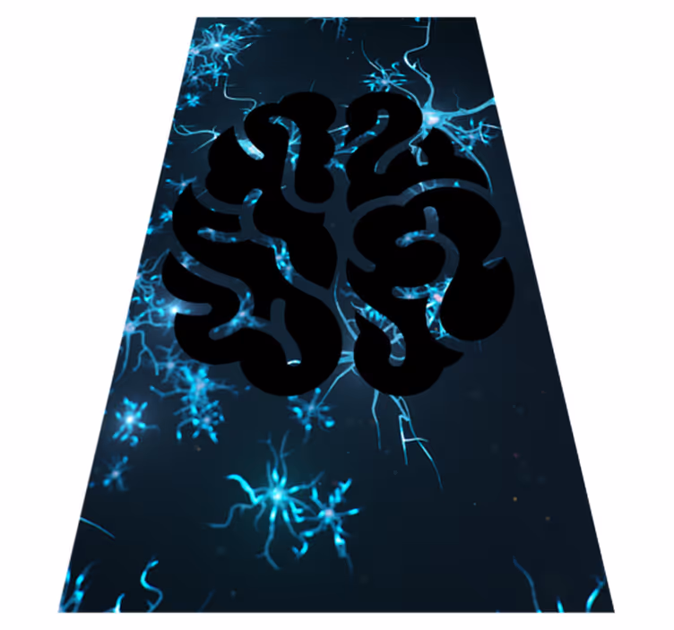 Alfombras vinílicas modernas Cerebro con neuronas - TenVinilo