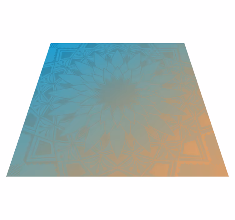 Alfombra vinílica mandala gradiente de mandala - TenVinilo
