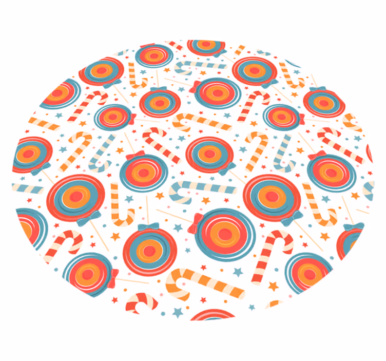 Alfombra de vinilo infantil Dulces de colores - TenVinilo