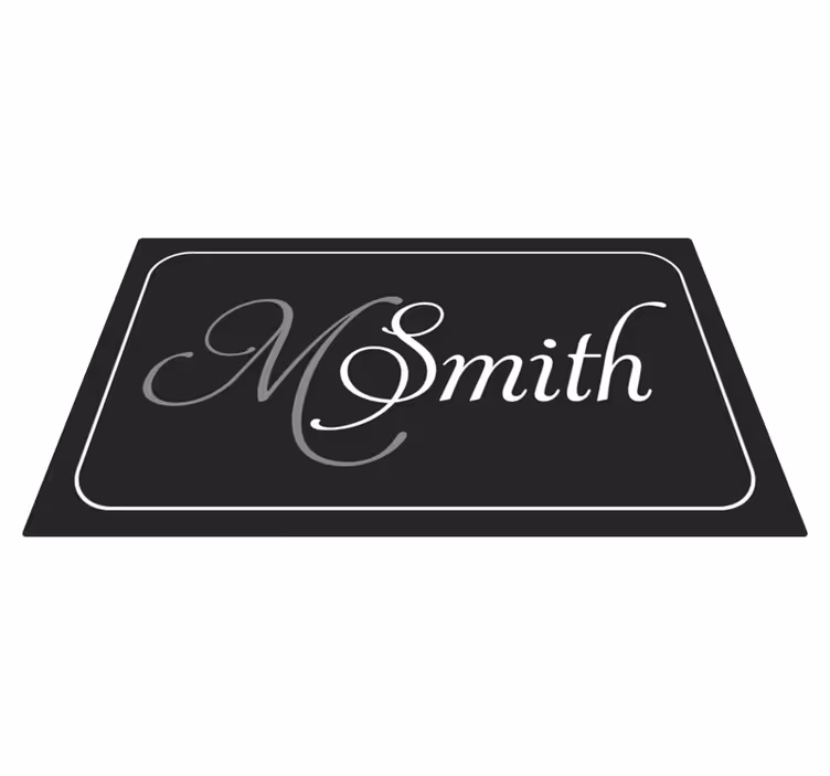 Alfombra vinílica personalizable con monograma personalizado - TenVinilo