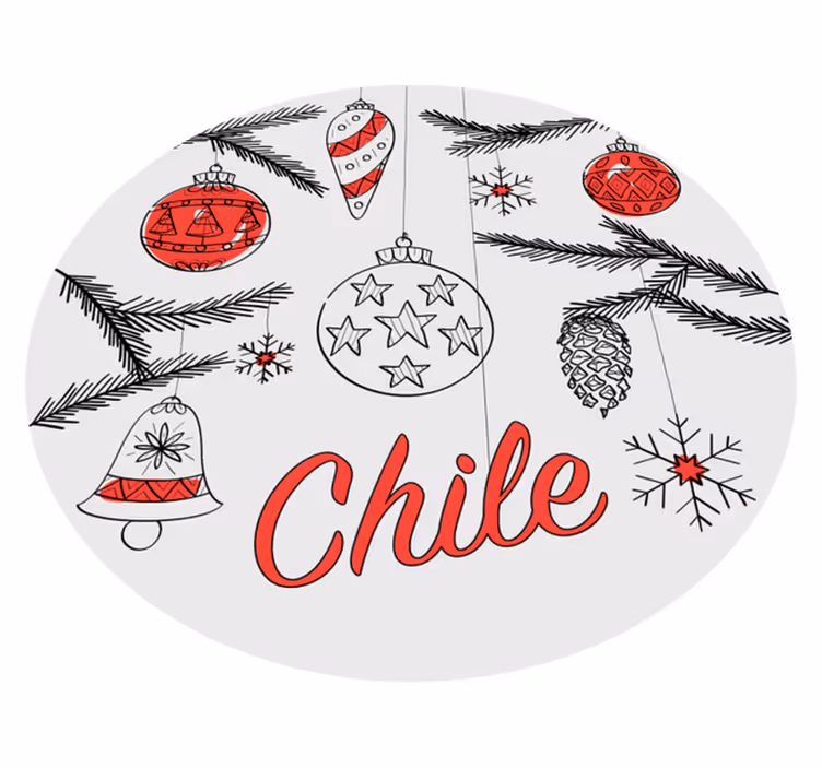 Alfombra vinílica navidad decoración navideña chilena - TenVinilo