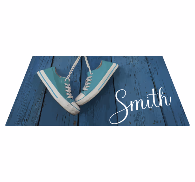 Alfombra vinílica imitación personalización de zapatillas - TenVinilo