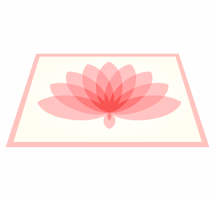 Alfombra vinílica flores flor de loto - TenVinilo