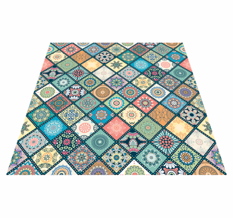 Alfombra vinílica mosaico patrón de mosaico mosaico - TenVinilo