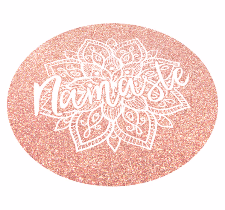 Alfombra vinílica mandala rosa namaste - TenVinilo