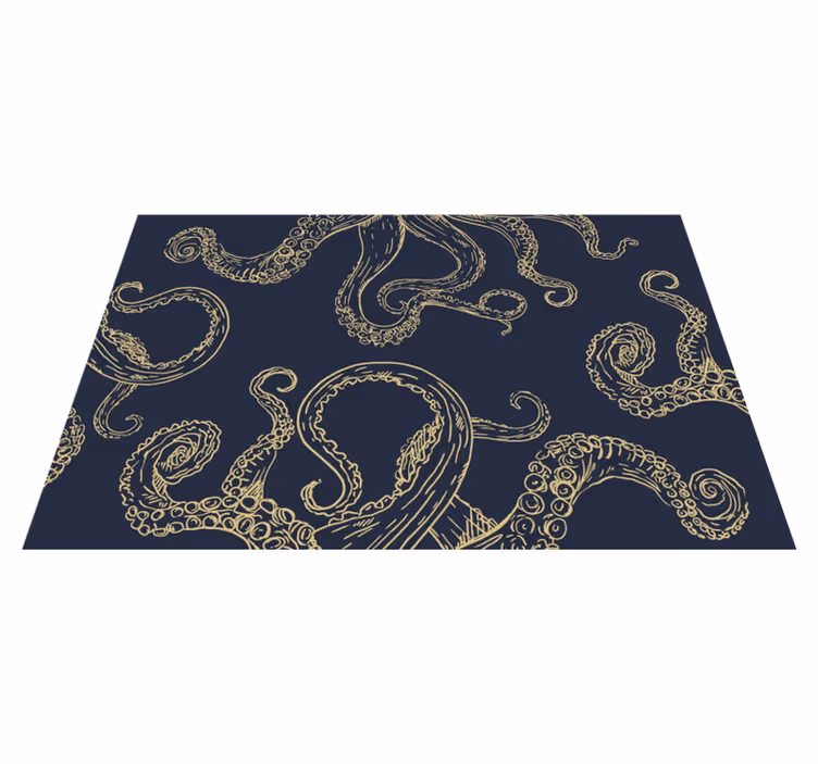 Alfombra vinílica animal print Tentáculos de pulpo - TenVinilo