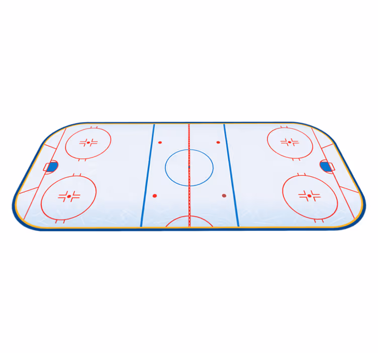 Alfombra vinílica de juegos infantil Campo de hockey sobre hielo - TenVinilo