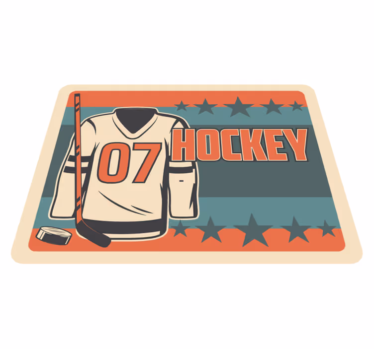 Alfombra vinílica juvenil deporte hockey - TenVinilo