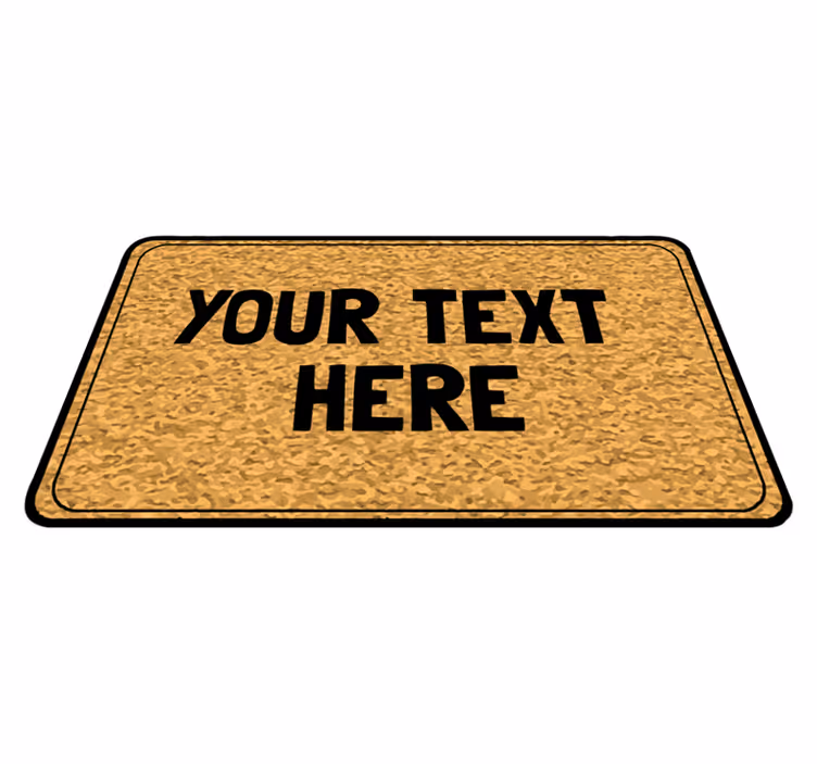 Alfombra vinílica personalizable con texto personalizable - TenVinilo