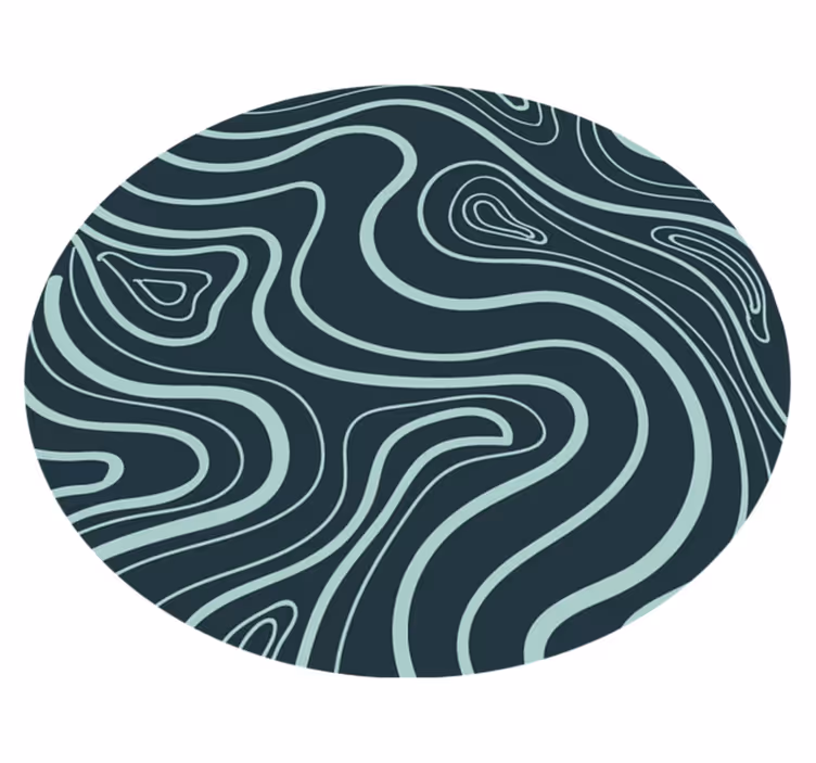 Alfombra vinílica imitación contornos topográficos - TenVinilo