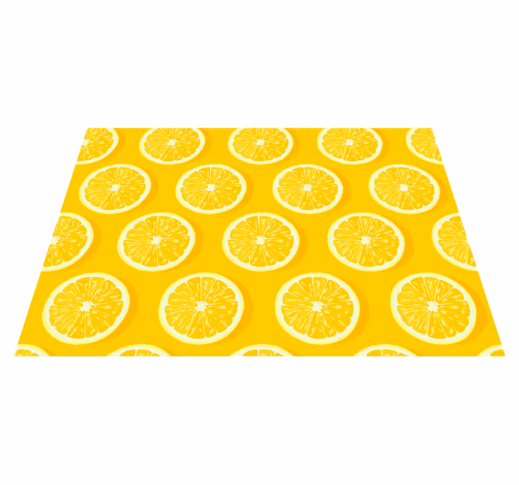 Alfombra vinílica textura Limones en rodajas - TenVinilo