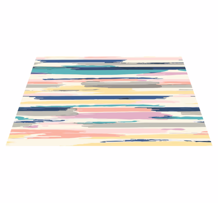 Alfombra vinílica salón niveles de rayas vibrantes - TenVinilo