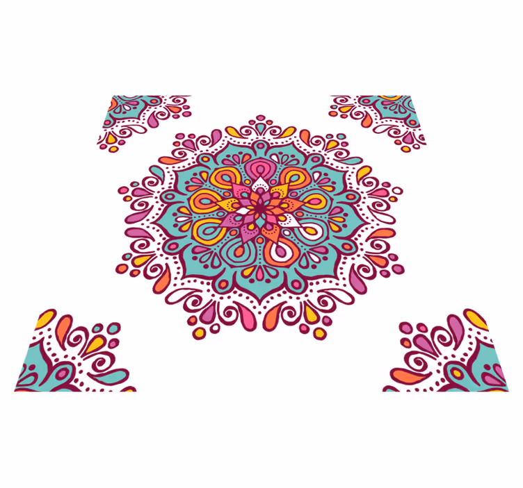 Alfombra vinilo cocina Mandala para cocina - TenVinilo