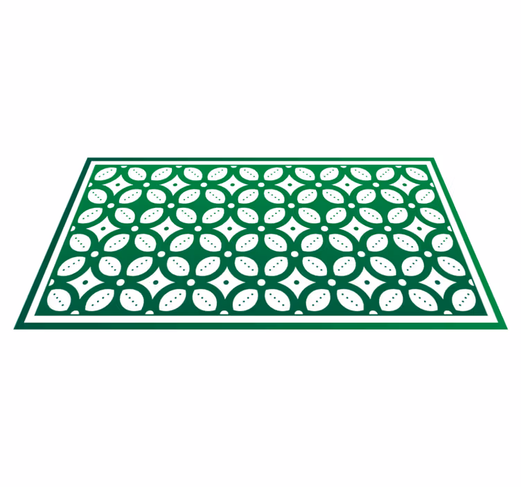 Alfombra vinilo cocina Azulejos verde esmeralda - TenVinilo