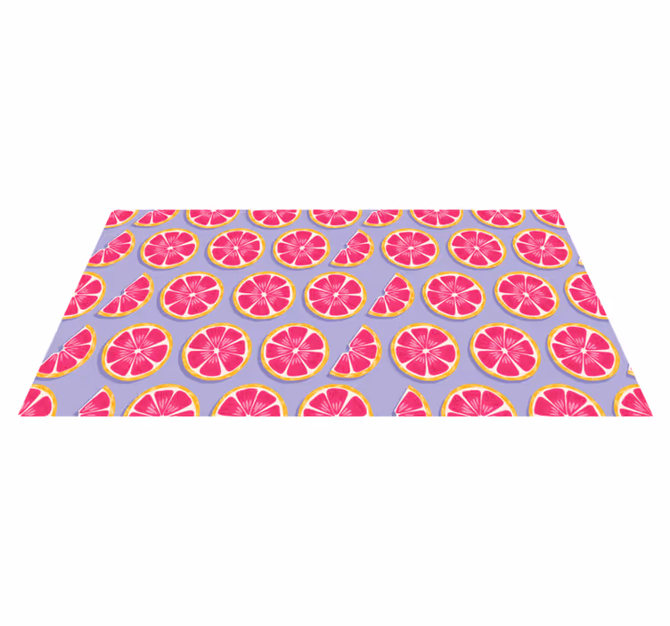 Alfombra vinilo cocina Rodajas de pomelo - TenVinilo