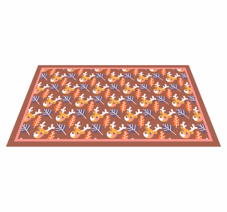 Alfombra vinílica navidad diseño de cervatillos - TenVinilo