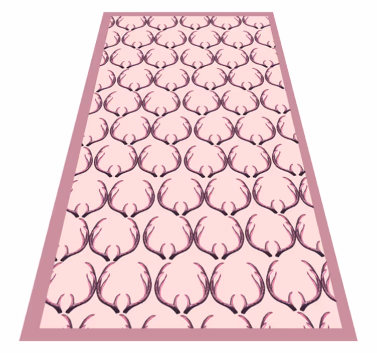 Alfombra vinílica nórdica elegante motivo de cornamenta - TenVinilo