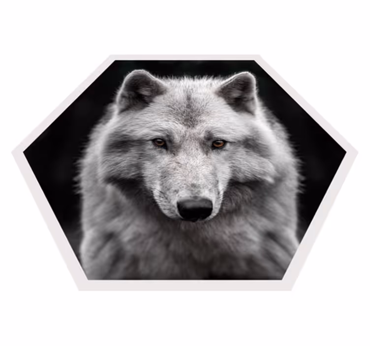 Alfombra vinílica animales retrato de lobo - TenVinilo